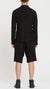 MASNADA - LINEN JACKET WITH STITCHES, IN BLACK