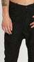 MASNADA - LINEN LOW CROTCH PANTS WITH STITCHES, IN BLACK