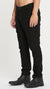 MASNADA - LINEN LOW CROTCH PANTS WITH STITCHES, IN BLACK