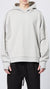 THOM KROM - OVERSIZED HOODED SWEATER MS 167, IN SILVER