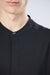 THOM KROM - STAND UP COLLAR SHIRT WITH SHORT SLEEVES MTS 763, IN BLACK
