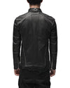 MINOAR - BIKER HORSE LEATHER JACKET, IN BLACK
