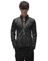 MINOAR - BIKER HORSE LEATHER JACKET, IN BLACK