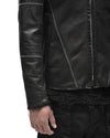 MINOAR - BIKER HORSE LEATHER JACKET, IN BLACK