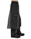 MINOAR - DOUBLE LAYERS LOOSE CUT PANTS, IN BLACK