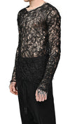 MINOAR - FIBER WEB BONDED LONG SLEEVE TOP, IN BLACK