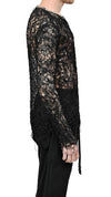 MINOAR - FIBER WEB BONDED LONG SLEEVE TOP, IN BLACK