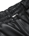 MINOAR - VEGAN LEATHER CURVE CARGO PANTS, IN BLACK