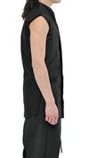 MINOAR - TRIGON LAYERED SLEEVELESS SHIRT, IN BLACK