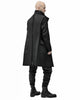 MINOAR - REVERSED HIGH NECK WOOL COAT, IN BLACK