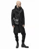 MINOAR - REVERSED HIGH NECK WOOL COAT, IN BLACK