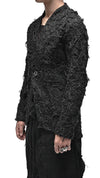 MINOAR - FIBER BOND PATCHWORK DENIM BLAZER, IN BLACK