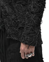 MINOAR - FIBER BOND PATCHWORK DENIM BLAZER, IN BLACK