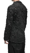 MINOAR - FIBER BOND PATCHWORK DENIM BLAZER, IN BLACK