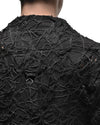 MINOAR - FIBER BOND PATCHWORK DENIM BLAZER, IN BLACK