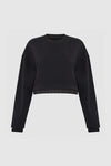 PRITCH LONDON - CROPPED SWEATSHIRT, IN BLACK