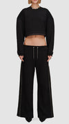 PRITCH LONDON - CROPPED SWEATSHIRT, IN BLACK
