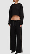 PRITCH LONDON - CROPPED SWEATSHIRT, IN BLACK