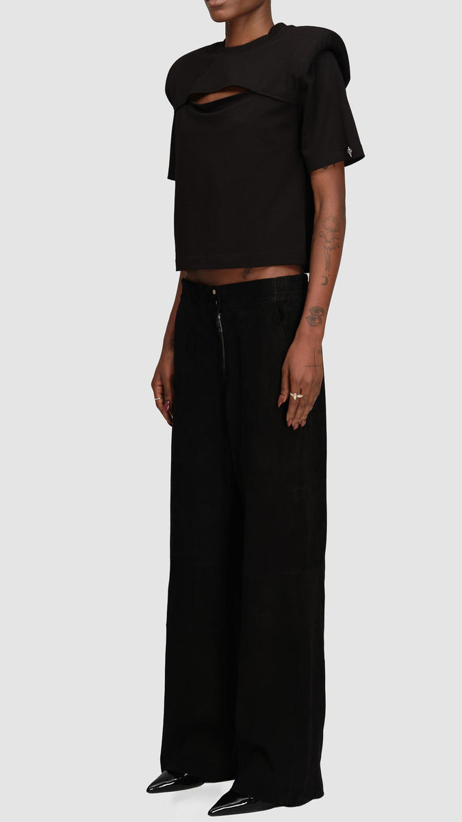 PRITCH LONDON - SUEDE LEATHER TROUSERS, IN BLACK – Springsioux