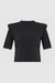 PRITCH LONDON - POWER SHOULDER T SHIRT, IN BLACK