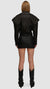 PRITCH LONDON - SHARP SHOULDER BIKER LEATHER JACKET, IN BLACK