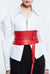 PRITCH - CORSET LEATHER BELT, IN REBEL RED