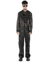 MINOAR - RADIANT SEMI-SHEER COLLAR SHIRT, IN BLACK
