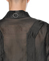 MINOAR - RADIANT SEMI-SHEER COLLAR SHIRT, IN BLACK