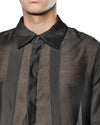MINOAR - RADIANT SEMI-SHEER COLLAR SHIRT, IN BLACK
