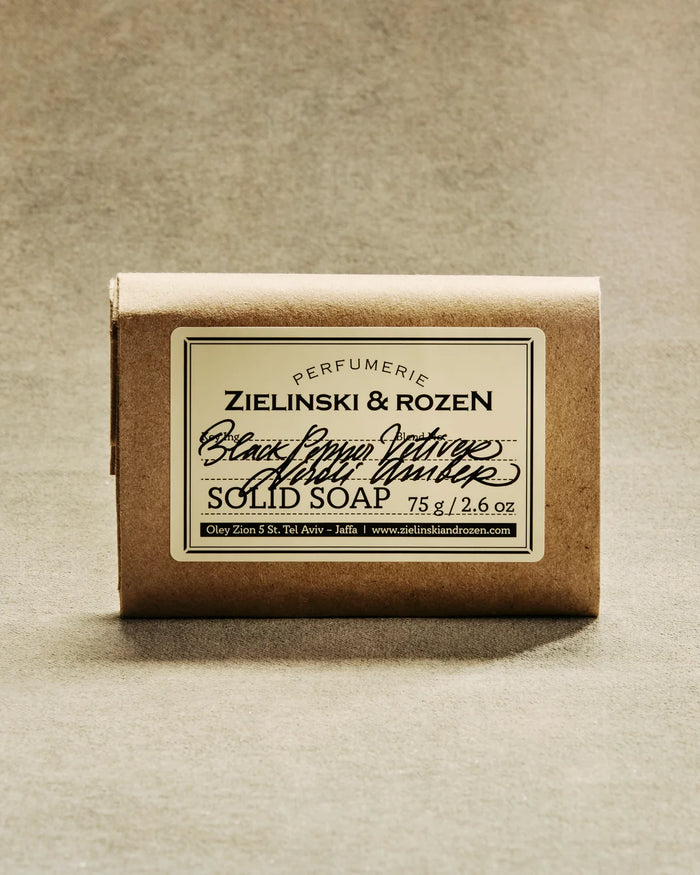 ZIELINSKI & ROZEN - SAVON SOLIDE 75 GR - BLACK PEPPER, VETIVER, NEROLI, AMBER