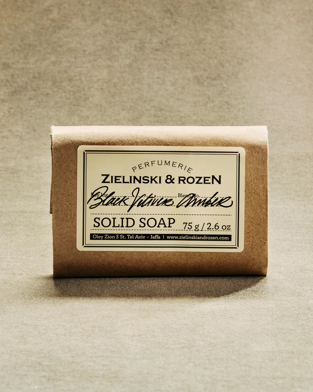 ZIELINSKI & ROZEN - SOLID SOAP 75 GR - BLACK VETIVER, AMBER