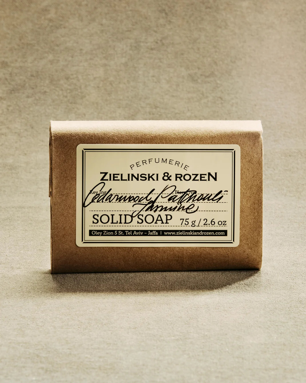 ZIELINSKI & ROZEN - SOLID SOAP 75 GR - CEDARWOOD, PATCHOULI, JASMINE