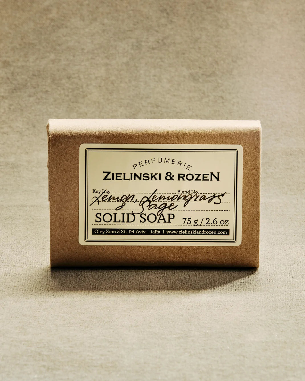 ZIELINSKI & ROZEN - SAVON SOLIDE 75 GR - LEMON, LEMONGRASS, SAGE