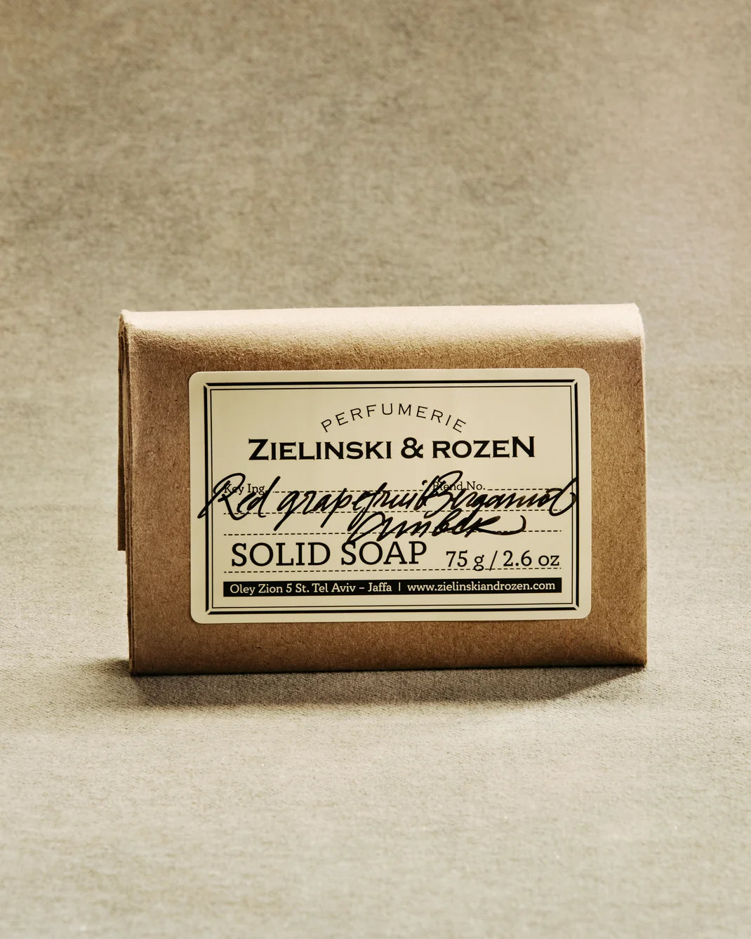 ZIELINSKI & ROZEN - SOLID SOAP 75 GR - RED GRAPEFRUIT, BERGAMOT, AMBER