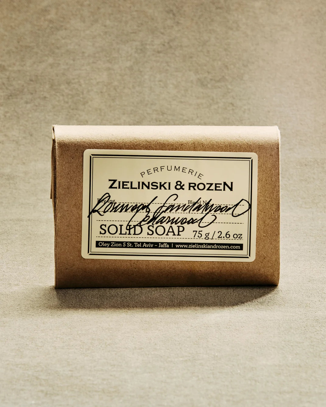 ZIELINSKI & ROZEN - SOLID SOAP 75 GR - ROSEWOOD, SANDALWOOD, CEDARWOOD