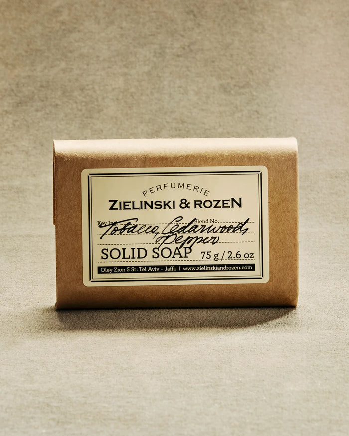 ZIELINSKI & ROZEN - SAVON SOLIDE 75 GR - TOBACCO, CEDARWOOD, PEPPER