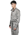 MINOAR - STELLAR TECH CROP JACKET, IN SILVER