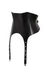 PRITCH - LEATHER SUSPENDER CORSET BELT, IN BLACK