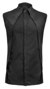 MINOAR - TRIGON LAYERED SLEEVELESS SHIRT, IN BLACK