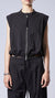 THOM KROM - BLOUSE VEST WITH WIDE SHOULDERS WH 6, IN BLACK
