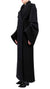 DAVID'S ROAD - WOOL COAT MAXI WITH SLEEVE DETAIL, IN BLACK