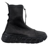 PURO - LEATHER HIGH TOP SNEAKERS WITH FRONT ZIP, IN BLACK