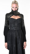 LA HAINE INSIDE US - COATED RIBBED SHRUG, IN BRONZE