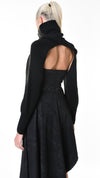 LA HAINE INSIDE US - COATED RIBBED SHRUG, IN BRONZE