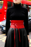 PRITCH - CORSET LEATHER BELT, IN REBEL RED