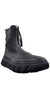 PURO - LEATHER HIGH TOP SNEAKERS WITH FRONT ZIP, IN BLACK