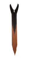 DSTM - ANATTA FRINGE NECKLACE, IN BLACK AND OCHER