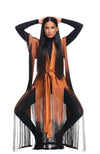 DSTM - ANATTA FRINGE KIMONO, IN OCHER