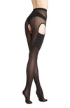 DSTM - AXON HIGH WAIST SUSPENDER TIGHTS, IN BLACK