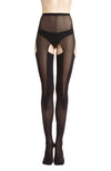 DSTM - AXON HIGH WAIST SUSPENDER TIGHTS, IN BLACK